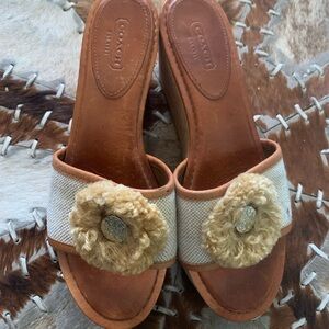 COACH - “AUTHENTIC”Leather Wedges